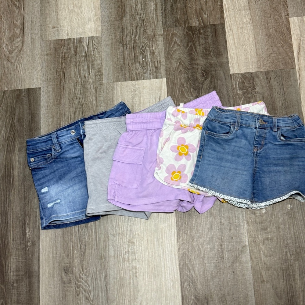 OshKosh B'gosh Light Blue Denim Toddler Shorts (5-6) 5 pack - Picture 2 of 7